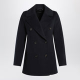 S Max Mara Double-breasted coat in midnight blue wool