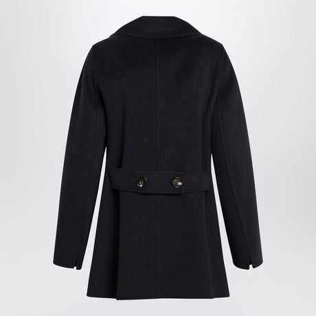 S Max Mara Double-breasted coat in midnight blue wool