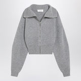 Sportmax Grey zip-up cardigan in wool and cashmere