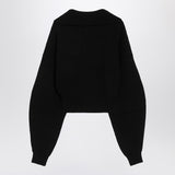 Sportmax Black zip-up cardigan in wool and cashmere