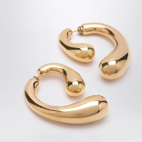 Panconesi P gold earrings