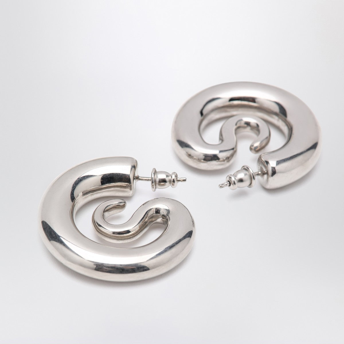 Panconesi Small silver Serpent Hoops earrings
