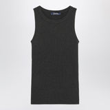 S Max Mara Green ribbed tank top in wool and cashmere