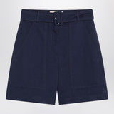 Weekend Max Mara Bermuda blue in cotton and linen