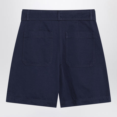 Weekend Max Mara Bermuda blue in cotton and linen