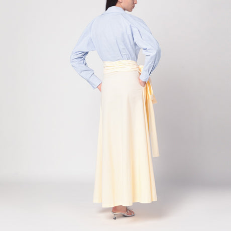 BERNADETTE Clarence shirt dress blue/yellow