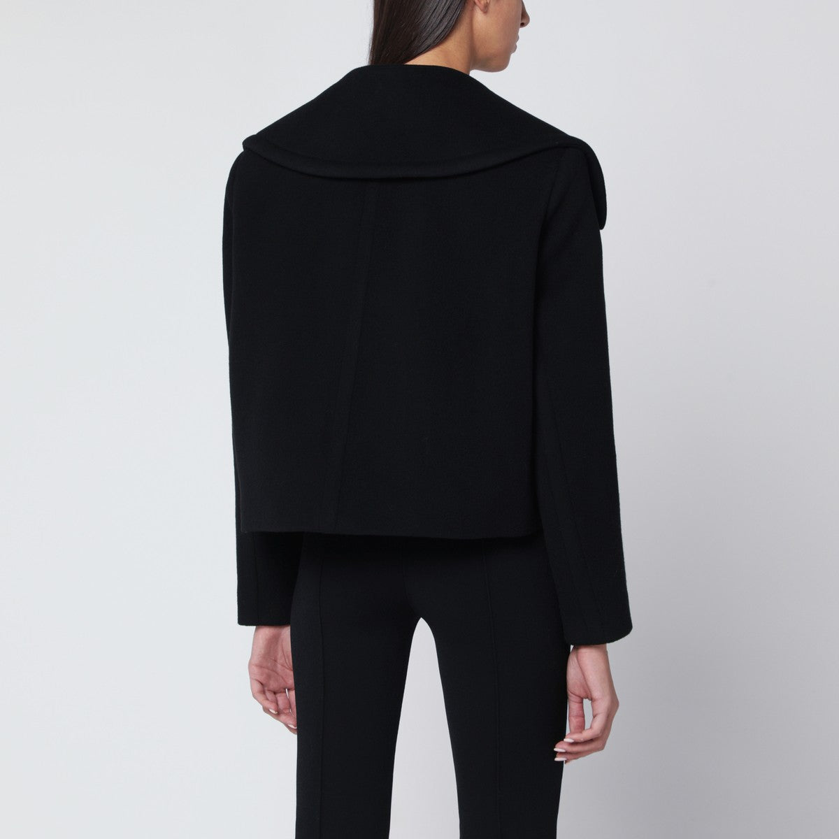 Patou Short black double-breasted coat