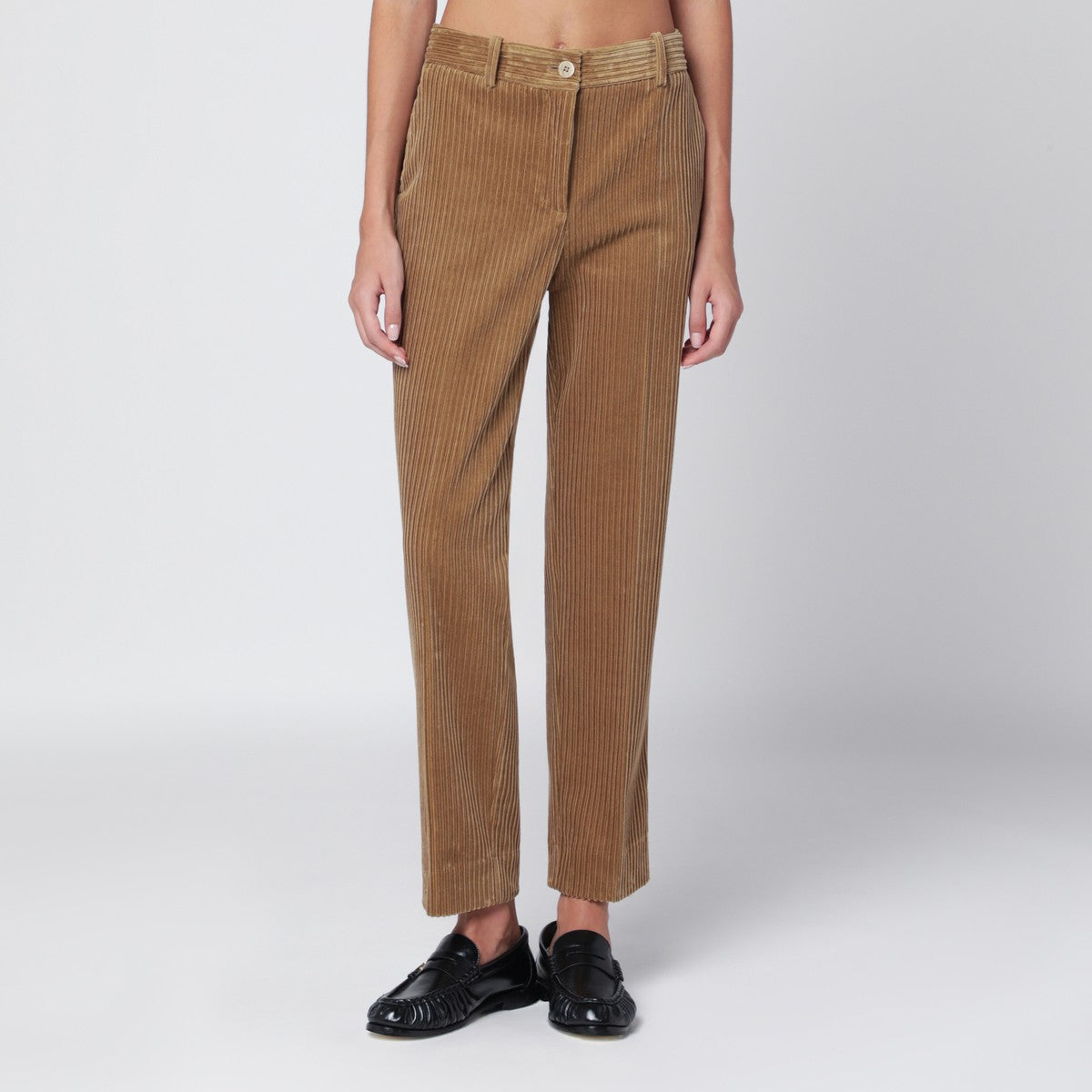 P.A.R.O.S.H. Camel-coloured corduroy trousers