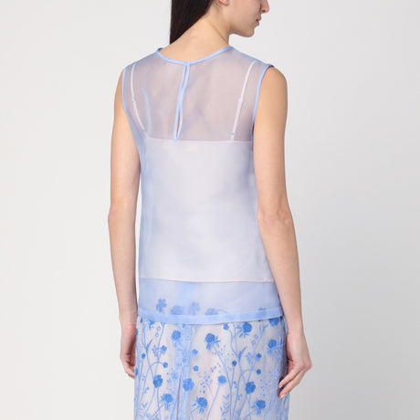 P.A.R.O.S.H. Sky blue tank top in silk