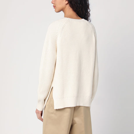 P.A.R.O.S.H. Sweater cream in cotton and cashmere