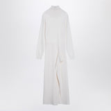 P.A.R.O.S.H. Cream-coloured turtleneck dress in wool blend
