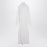 P.A.R.O.S.H. Cream-coloured turtleneck dress in wool blend