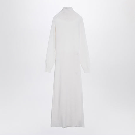 P.A.R.O.S.H. Cream-coloured turtleneck dress in wool blend