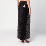 P.A.R.O.S.H. Black sequin pencil skirt