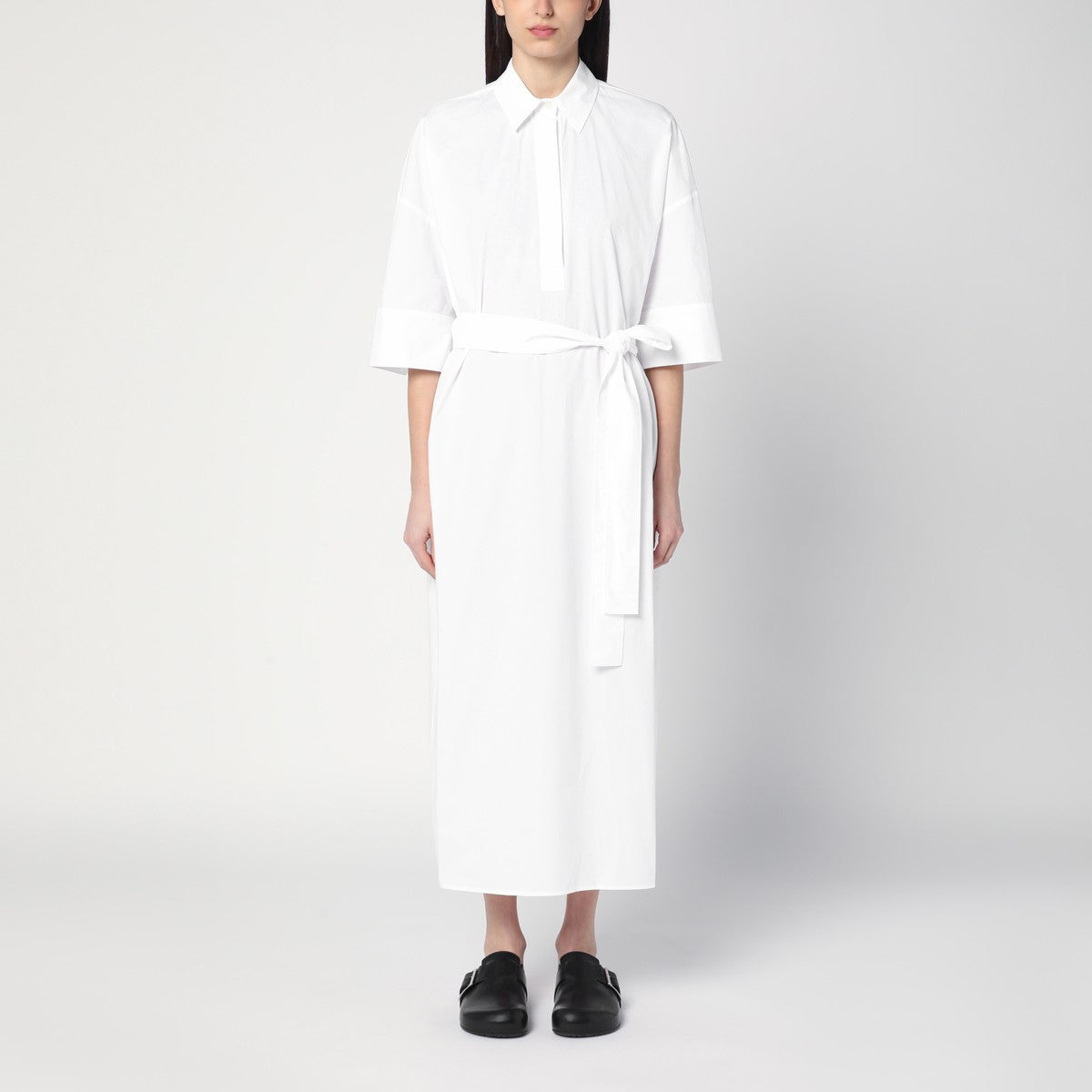 P.A.R.O.S.H. White chemise dress in cotton