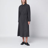 P.A.R.O.S.H. Anthracite grey belted shirt dress