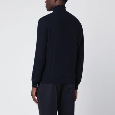 Tagliatore Blue wool turtleneck sweater