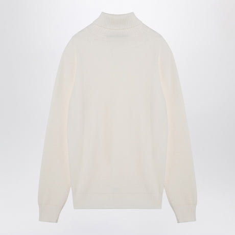 Tagliatore White virgin wool turtleneck