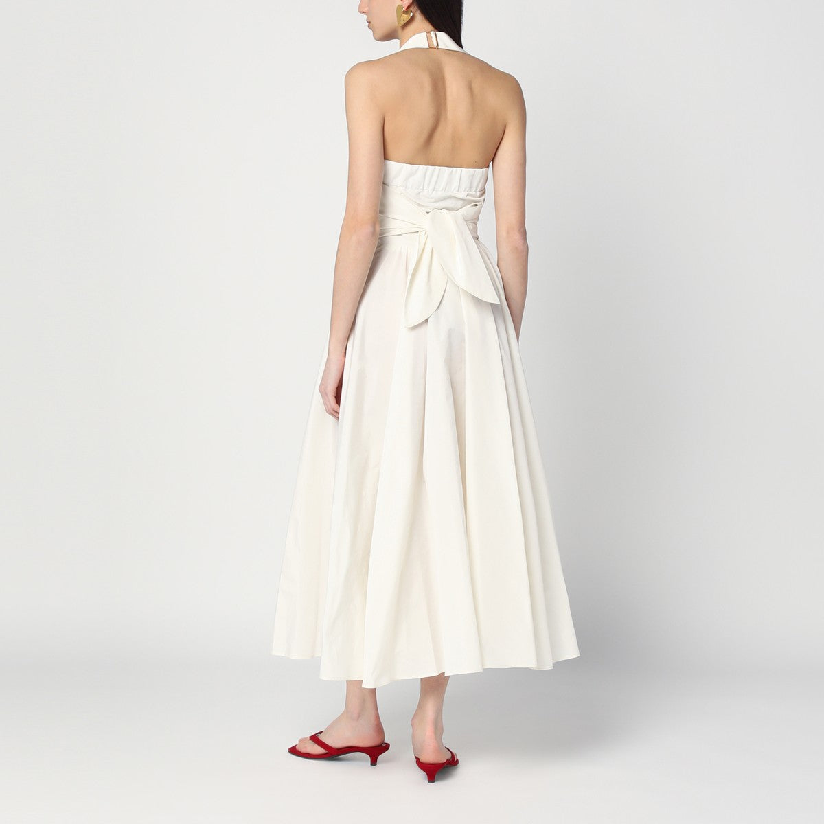 Patou Ivory dress with a bow on the back