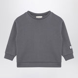 Douuod Grey cotton blend crew-neck sweatshirt