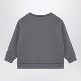 Douuod Grey cotton blend crew-neck sweatshirt