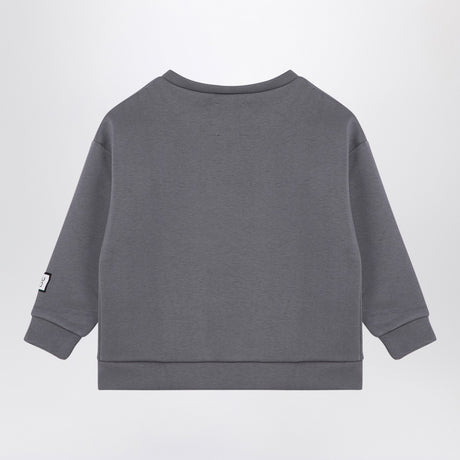 Douuod Grey cotton blend crew-neck sweatshirt