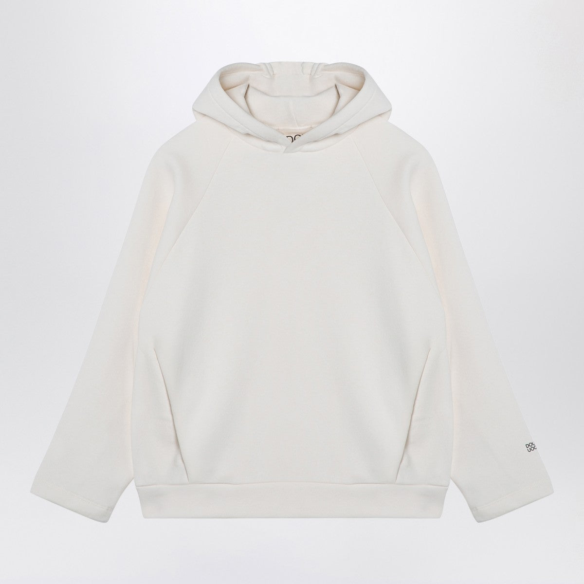 Douuod Ivory cotton blend hoodie