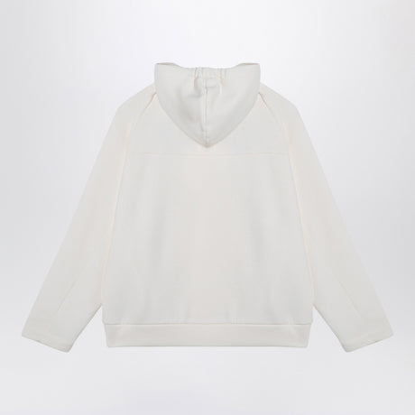 Douuod Ivory cotton blend hoodie