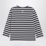 Douuod Grey/white striped cotton jersey