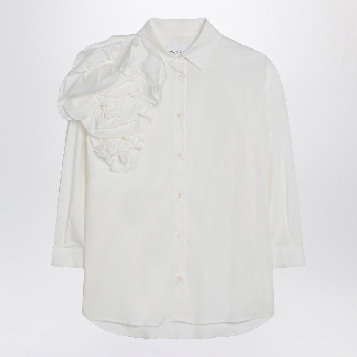 Douuod Striped shirt lime/white in cotton