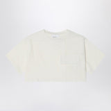 Douuod Ivory cropped t-shirt in cotton