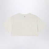 Douuod Ivory cropped t-shirt in cotton