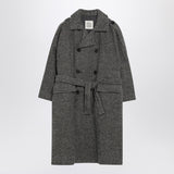 Douuod Ebony/beige checked wool coat