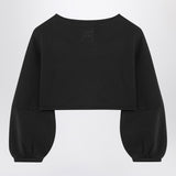 Douuod Cropped sweatshirt in black cotton