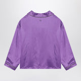 Douuod Purple satin pyjama shirt