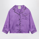 Douuod Purple satin pyjama shirt