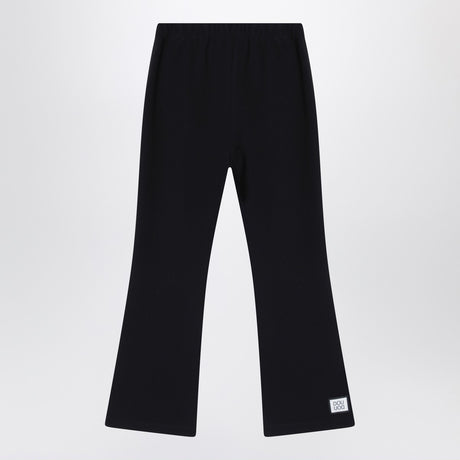 Douuod Black trousers with logo patch