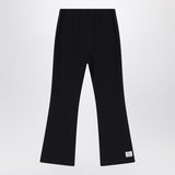Douuod Black trousers with logo patch