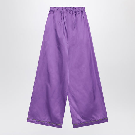 Douuod Purple satin pyjama trousers