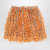 Douuod Orange Maracaibo skirt with feathers