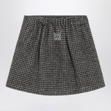 Douuod Ebony/beige checked wool Nicaragua skirt