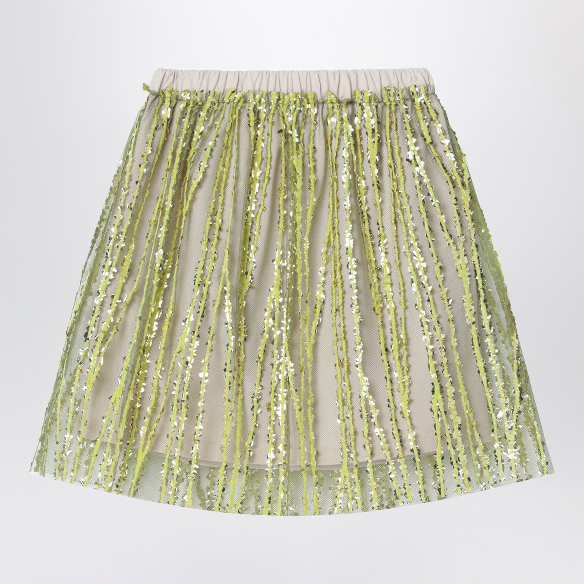 Douuod Tulle skirt with lime embroidery