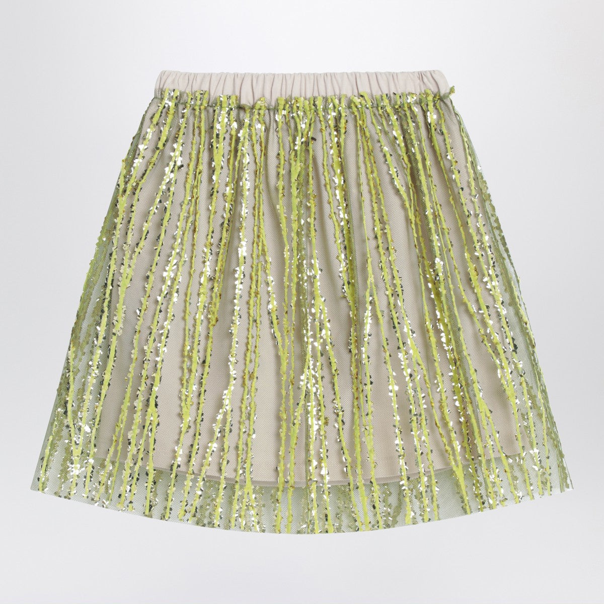 Douuod Tulle skirt with lime embroidery