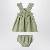 Teddy & Minou Sage green dress with ruffles