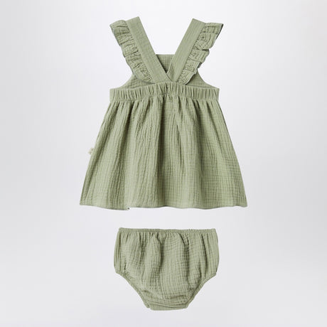 Teddy & Minou Sage green dress with ruffles