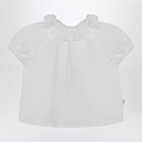 Teddy & Minou White blouse with ruffles in cotton
