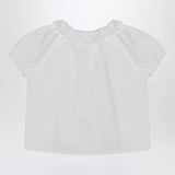 Teddy & Minou White blouse with ruffles in cotton