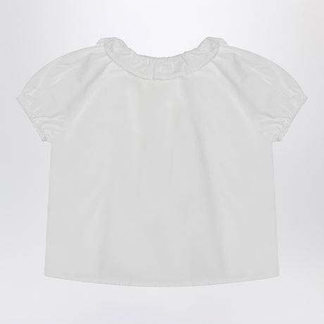 Teddy & Minou White blouse with ruffles in cotton
