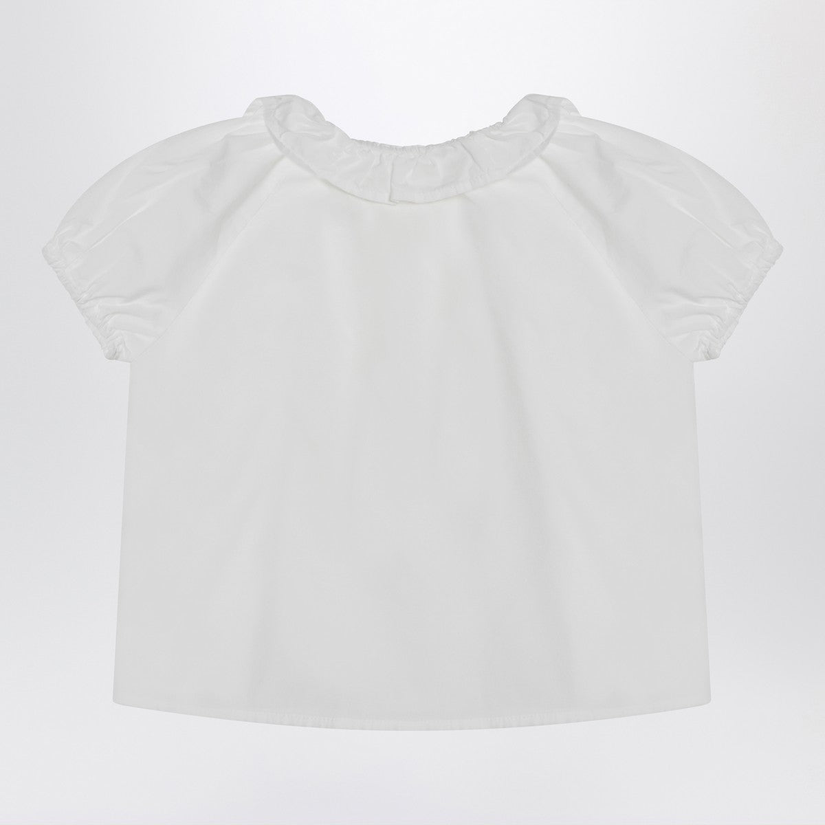 Teddy & Minou White blouse with ruffles in cotton