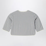 Teddy & Minou Gray/white jacket with Vichy pattern